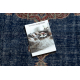 Tapete de lã feito à mão Vintage 10532, quadro, ornamento - bordó / azul