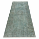 RANKAIS MAZGTAS vilnonis kilimas Vintage 10494, rėmas, ornamentas - žalias