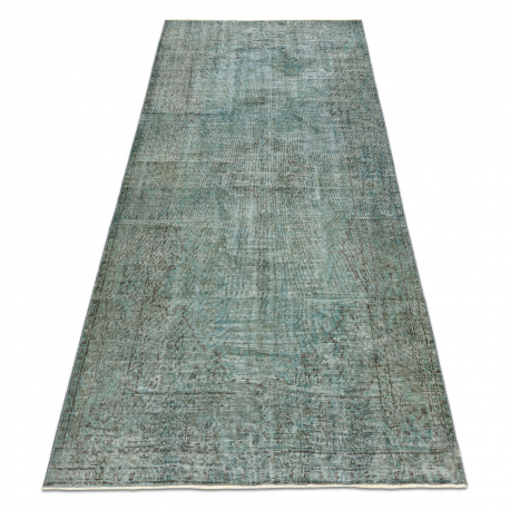 РЪЧНО ВЪЗЕН вълнен килим Vintage 10494, кадър, украшение - зелен
