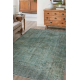 RUČNE VIAZANÝ vlnený koberec Vintage 10494, rám, ornament - zelená