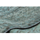 HAND-KNOTTED woolen carpet Vintage 10494, frame, ornament - green
