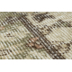 HANDGEKNOPT wollen tapijt Vintage 10290, ornament, bloemen - beige / groen