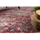 RUČNĚ VZATÉ vlněný koberec Vintage 10664, rám, květiny - bordó / béžový 