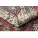 Tappeto in lana ANNODATO A MANO Vintage 10664, cornice, fiori - chiaretto / beige 