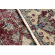 Tappeto in lana ANNODATO A MANO Vintage 10664, cornice, fiori - chiaretto / beige 