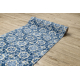 TAPIS DE COULOIR antidérapant DIGITAL - CARREAUX DE LISBONNE bleu et or 