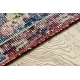 Tapete de lã feito à mão Vintage 10665, quadro, ornamento - bordó / azul