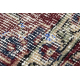 Tapete de lã feito à mão Vintage 10665, quadro, ornamento - bordó / azul