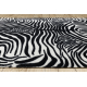 Alfombra de pasillo con refuerzo de goma DIGITAL - Patrón de cebra blanco / negro