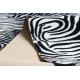 Csúszásgátló futó szőnyeg DIGITAL - Zebra fehér / fekete