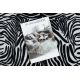Pogumovaný běhoun DIGITAL - Zebra bílá / černý