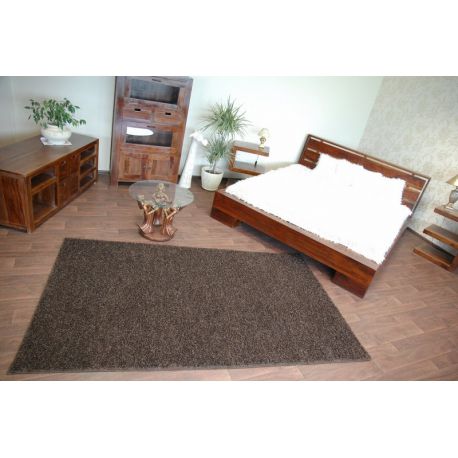 Shaggy szőnyegpadló szőnyeg MISTRAL 95 sötét barna