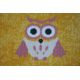 Moquette pour enfants OWLS jaune HIBOUX PETITS HIBOUX