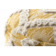 Puff CILINDRO 50 x 50 x 50 cm Pouf Boho, rombi 22312 poggiapiedi, sedile di lana giallo / crema