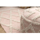 Puff CILINDRO 50 x 50 x 50 cm Pouf Boho, rombi 22297 poggiapiedi, sedile di lana rosa / crema