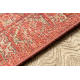 Вълнен килим ANTIGUA 518 76 XX031 OSTA - Розета, рамка, плоскотъкан розов