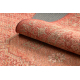 Wollteppich ANTIGUA 518 76 XX031 OSTA - Rosette, Rahmen, flach gewebt rosa