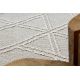 Carpet JERSEY 19241 cream - Rhombuses, geometric structural, loop BOHO 