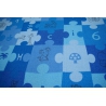 Wykładzina dywanowa PUZZLE niebieski