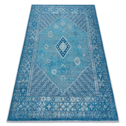Tappeto in lana ANTIGUA 518 76 JW500 OSTA - Ornamento tessitura piatta blu