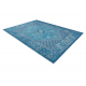 Вълнен килим ANTIGUA 518 76 JW500 OSTA - Орнамент плоскотъкан син 