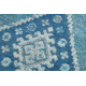 Ullteppe ANTIGUA 518 76 JW500 OSTA - Ornament flatvevd blå
