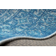 Vilnonis kilimas ANTIGUA 518 76 JW500 OSTA - Ornamentas plokščio audinio mėlyna