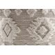 Πουφ ΚΥΛΙΝΔΡΟΣ 50 x 50 x 50 cm Μπόχο, ρόμβους 22319 υποπόδιο, για κάθισμα ανθρακίτης / κρέμα