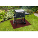 Tapis de protection pour barbecue GIN 3086 pour la terrasse, extérieur - rouge