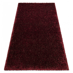 RHAPSODY 306 Teppich Shaggy Weinrot / Braun