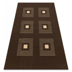 MARS Teppich 1032 Quadrate Schokolade / Creme