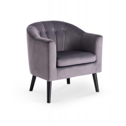 Lounge armchair MARSHAL grey / black