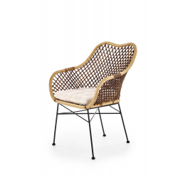 K336 chair, natural rattan brown / black
