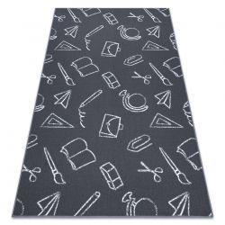 Fitted carpet for kids SCHOOL children's grey