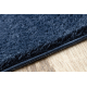 LINDO tapete lavável moderno azul oscuro, antiderrapante, pelúcia