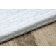 Сучасний пральний килим LINDO білий, протиковзкий, кудлатий