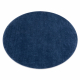 Модерни тепих за прање LINDO круг плаво, неклизајући, чупави