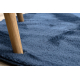 Modern mosható szőnyeg LINDO kör sötétkék, csúszásgátló, bozontos