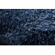 Модерен пране килим LINDO кръг тъмно синьо, противоплъзгащ, рошав