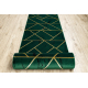 Tæppeløber EMERALD eksklusiv 1012 glamour, stilfuld marmor, geometrisk flaske grøn / guld 70 cm