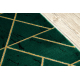 Eksklusiv EMERALD Løper 1012 glamour, stilig marmor, geometriske flaske grønn / gull 70 cm