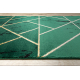 Exclusive EMERALD Runner 1012 glamour, stylish marble, geometric bottle green / gold 80 cm