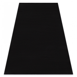 Сучасний пральний килим LINDO чорний, протиковзкий, кудлатий