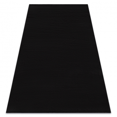 Moderne vaske teppe LINDO svart, antiskli, raggete