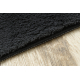 Модерен пране килим LINDO черна, противоплъзгащ, рошав