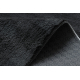 Tapis de lavage moderne LINDO noir, antidérapant, shaggy