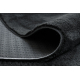Moderne vaske teppe LINDO svart, antiskli, raggete
