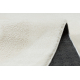 Модерен пране килим LINDO кремав, противоплъзгащ, рошав