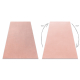 Модерни тепих за прање LINDO розе, неклизајући, чупави