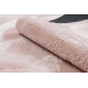 Moderne vaske tæppe LINDO lyserød, skridsikkert, pjusket